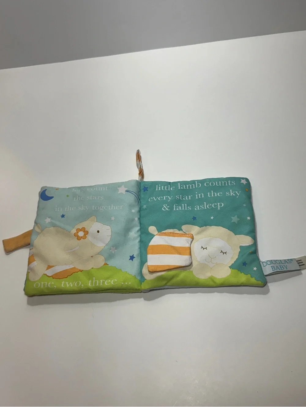 Douglas Baby 'Fun With Little Lamb' Crinkle Rattle Teething Soft Cloth Book Toy